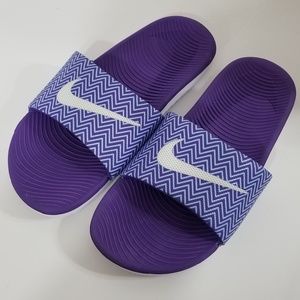 purple nike sandals